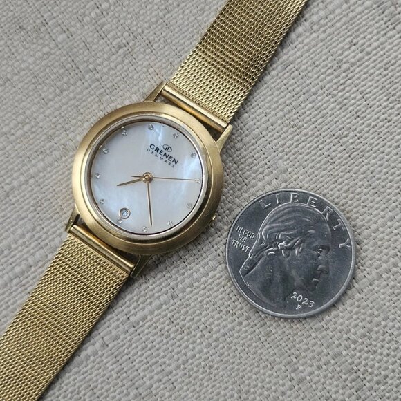 Grenen Denmark Women Wristwatch Mother of Pearl Face Date Calendar Wrist Watch main image 9